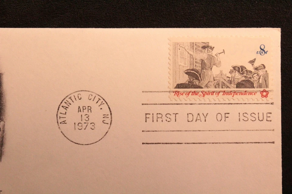 USPS FDC 1477 1973 8c Colonial Communications Posting a Broadside ArtCraft ST992 - Image 2 of 3