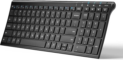 iClever BK10 Bluetooth Keyboard Rechargeable Bluetooth 5.1 Multi Device Keyboard