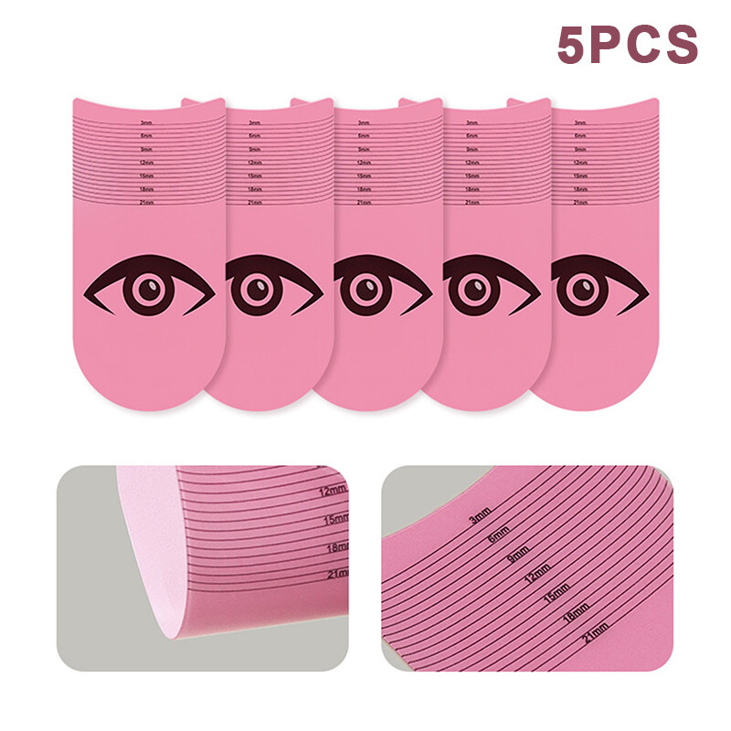 5Pcs Eyelash Length Measuring Ruler Soft Plastic Ruler For Eyelash