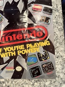 2 Nintendo NES Poster Insert Now You&rsquo;re Playing With Power Satellite Four Score