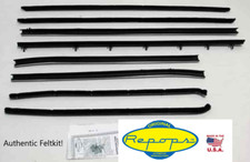 1966 1967 Pontiac Gto 2-door Hardtop Door Window Felt Fuzzies Rubber Seal 8 Pcs