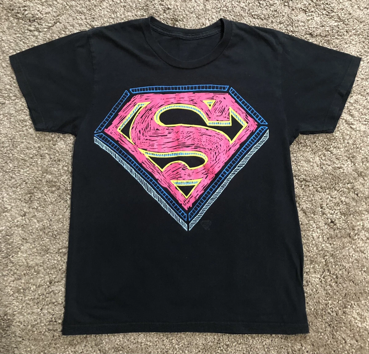 pink superman t shirt