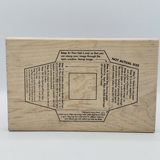 Art Gone Wild Square Shaker Card Wood Mount Rubber Stamp Unused