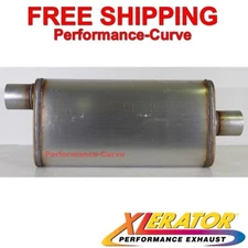Xlerator Performance Muffler Stainless Steel 2.5" O/C 4x9 Oval - XS1256