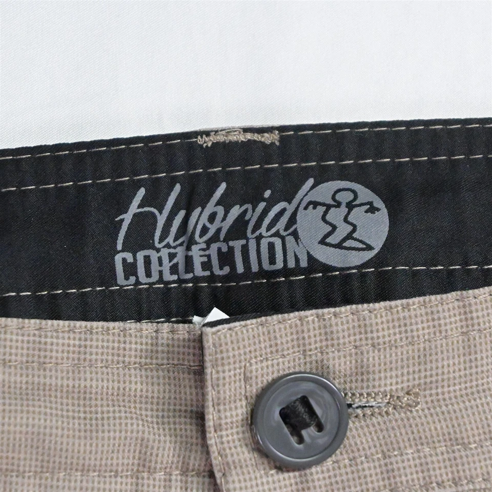 Da Hui 40 x 11" Khaki Hybrid Collection Surf Athleisure Casual Shorts - Image 3 of 4