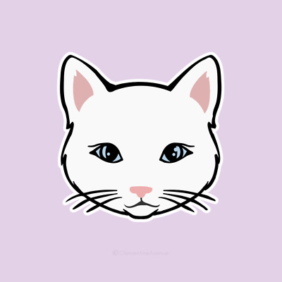 Cat Sticker Kitten Pet Car Window Laptop Water Bottle