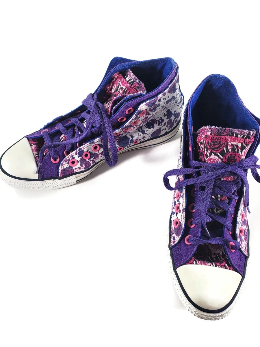 purple converse womens size 10