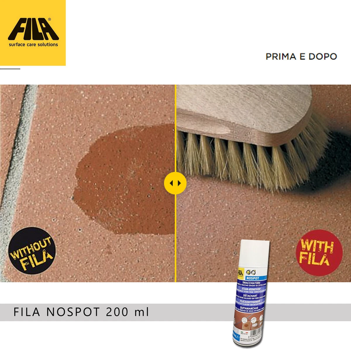 Fila Nospot No Spot 200Ml Smacchiatore Spray Per Cotto Clinker E