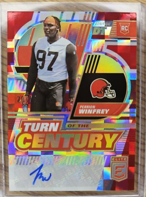2022 Perrion Winfrey RC Elite Rookie Auto Turn Of The Century 28/75 Browns