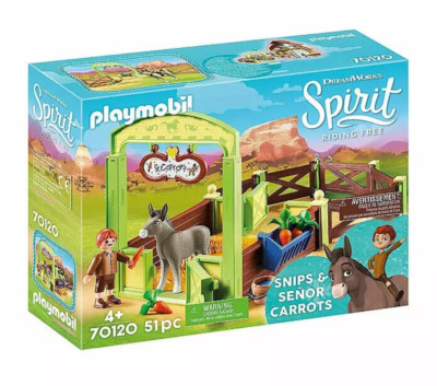 Playmobil Spirit Pferdebox Snips und Herr Karotte 70120 Neu & OVP Esel