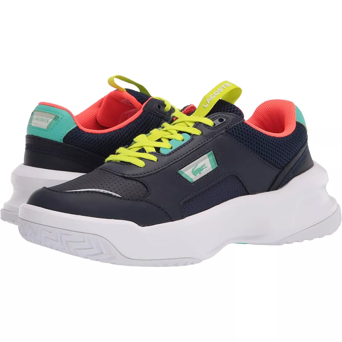 Lacoste Men s Ace Lift Sneaker Navy Turquoise US Size 10 EUR 43 UK 9