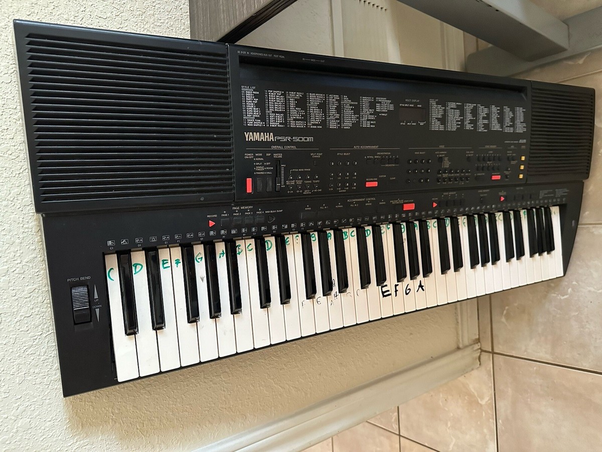 USED YAMAHA PSR-500M 61-KEY ELECTRONIC KEYBOARD PIANO Missing