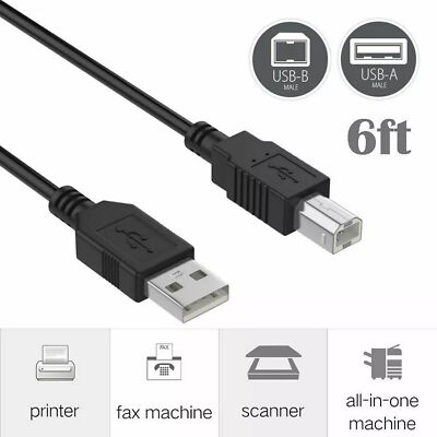 6ft USB 2.0 Printer Cable Cord For Akai Professional Fire Performance Controller