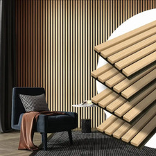 WALL Wood Slat Acoustic Panels  Sound Absorbing Decor Panels 94.5"X 12"