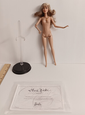 STEVIE NICKS NUDE BARBIE DOLL WITH STAND AND COA mattel ARTICULATED | eBay