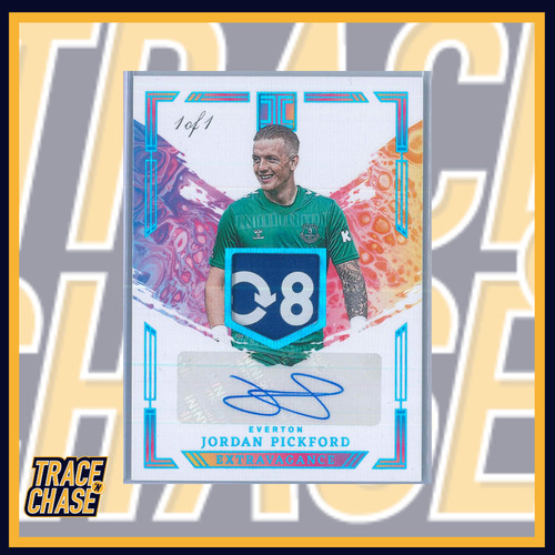 2023-24 Panini Impeccable Soccer Jordan Pickford Extravagance Materials Auto 1/1