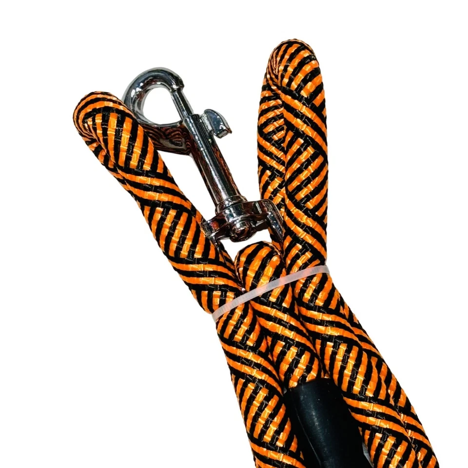 Brooklyn Pet Gear Pet Rope Orange Black Leash 4ft Length Durable - Image 2 of 2