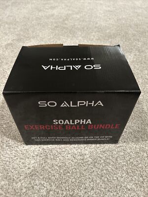 So Alpha Exercise Ball W/Inflatable Stability Base Bundle