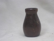 small vintage wooden vase California Redwood wood container 2 3/8"