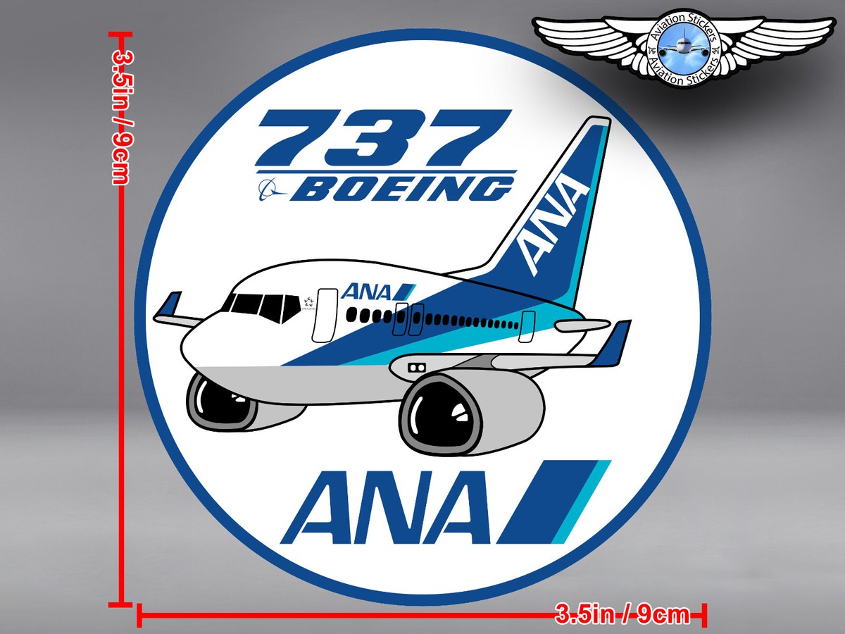 ANA ALL NIPPON AIRWAYS PUDGY BOEING 737 B737 ROUND DECAL / STICKER