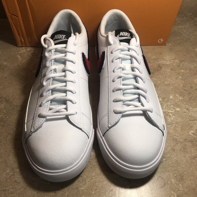 Nike Blazer Low 3D {AV6964-100} Casual Shoes White/Red-Navy Menâs Size 9.5 | eBay