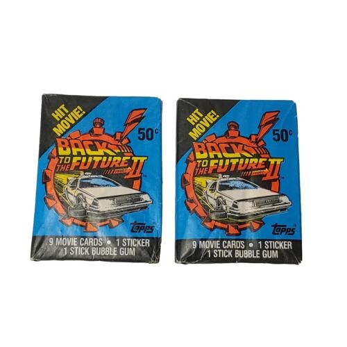 (2) Topps Back To The Future Part II NEW SEALED PACKS - Picture 1 of 2