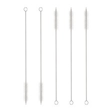 5Pcs Straw Cleaner Brush Set 10 Inch Length 12mm OD Nylon Bristles, White