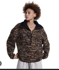 Varley Bailey Half Zip Pullover Sweater Mauve Space Dye Wool Blend Womens Small