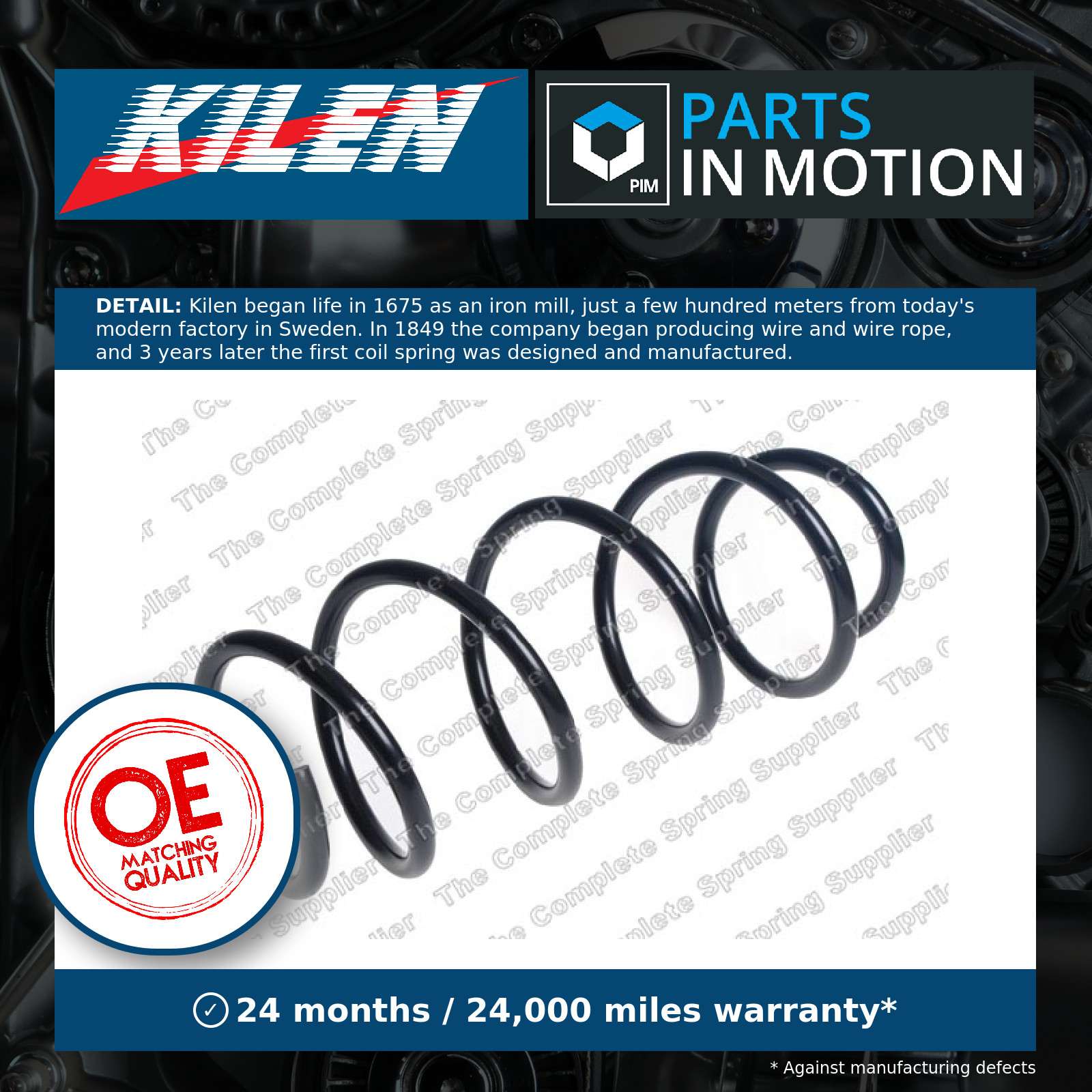 Coil Spring fits MERCEDES E300 S212, W212 3.0D Front 09 to 16 Suspension Kilen - Image 6