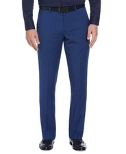 $95 Perry Ellis Portfolio Men's Modern-Fit Pattern Dress Pant, Navy, Sz-38x30