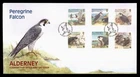 DR WHO 2000 ALDERNEY GUERNSEY FDC WWF PEREGRINE FALCON BIRD COMBO w29687