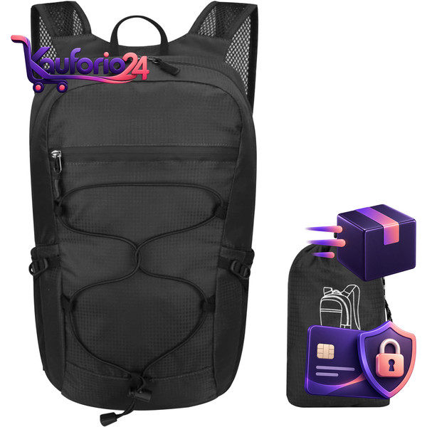 Faltbarer Rucksack Wasserdicht 15L Ultraleicht Multifunktional FüR Camping-image