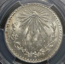 Mexico 1 Peso M 1940 Cap and Rays, PCGS MS66. KM# 455
