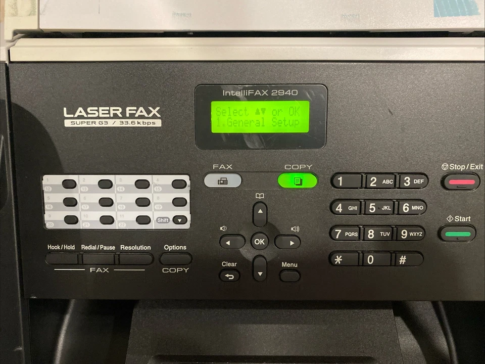 Brother intelliFAX-2940 Laser Fax Machine Copy/Fax/Print FAX2940 With Power Cord - Image 2 of 4