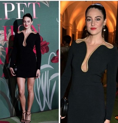 STELLA MCCARTNEY Isabela Gold Chain Mini Dress Black IT40 US4 Cocktail $3200