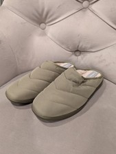 Everlane Women's The Renew Quilted Parchment Faux Fur Lined Slipper Size 6