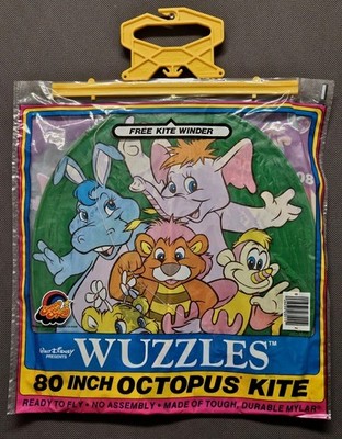 Vintage 1980s Disney Wuzzles 80'' Octopus Kite - Spectra Star Kites **READ**