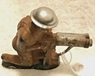 Barclay Antique Lead Toy Soldier, Machine Gunner, Kneeling, Long Stride #3 Rare — photo 4