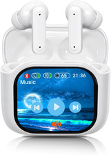 Smart Earphones with Touchscreen, Touch Screen Earbuds, Wireless Headphones Blue