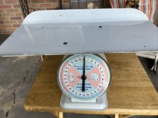 Vtg American Family Nursery Scale White- Pink/Blue 19" Removable Tray 30lb Baby