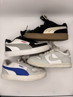 Lote de 4 pares de zapatillas Nike Puma para niños pequeños talla 10C 11C