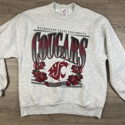 Washington State Cougar Vintage 90 Crewneck Sweatshirt Men s large rose bowl usa