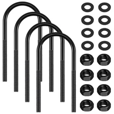 4 PC 1/2 Round U Bolts Zinc Plated 3 Inch Wide U Bolt Industrial and Scientific