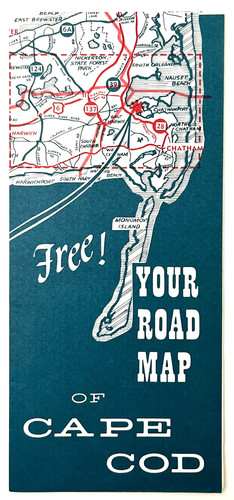 1975 Cape Cod Massachusetts Road Map Tourist Guide Vintage MA Travel Brochure