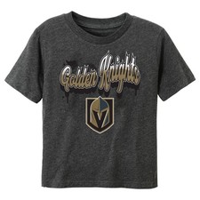 Toddler Heather Charcoal Vegas Golden Knights Bubbly Script T-Shirt