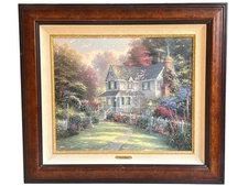 LARGE Thomas Kinkade- Victorian Garden II  Signed, Numbered Litho COA