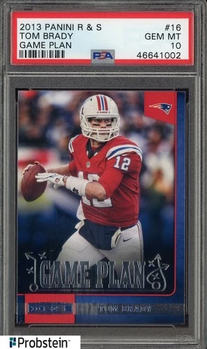 2013 Panini R & S Game Plan #16 Tom Brady Patriots PSA 10 GEM MINT