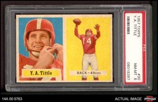 1957 Topps #30 Y.A. Tittle 49ers HOF LSU PSA 8 - NM/MT