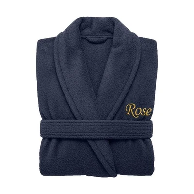 STAR AND STRIPS Personalised Bathrobe – Custom Embroidered Name Text – Unisex Spa Hotel House Dr