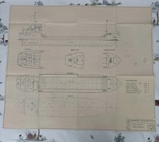David Dorman Motor Coaster Shipbuilders Vintage Plan Diagram Boat Ship GMBH
